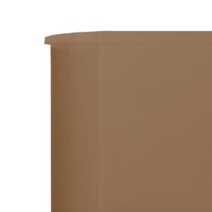 3-panelová zábrana proti vetru látková 400x160 cm sivo-hnedá Obrázok