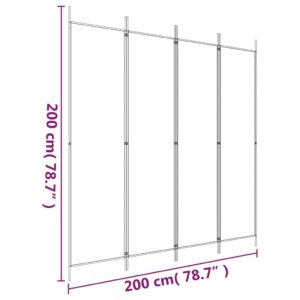 Produkt  4-panelový paraván biely 200x200 cm látkový