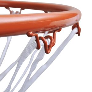 Basketbalový kôš, obruč so sieťou, oranžová 45 cm Foto