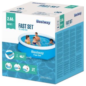 Fotka Bestway Fast Set Nafukovací bazén okrúhly 244x66 cm 57265