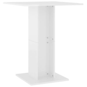 Bistro stolík, lesklý biely 60x60x75 cm, kompozitné drevo Produkt