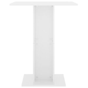 Bistro stolík, lesklý biely 60x60x75 cm, kompozitné drevo Foto