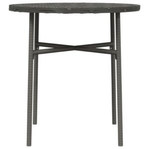 Čajový stôl sivý 45 cm polyratanový Obrázok