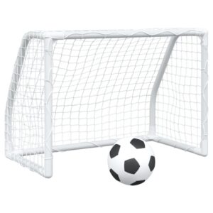 Detské futbalové bránky 2 ks s loptou biele 64x35x48 cm kovové Produkt