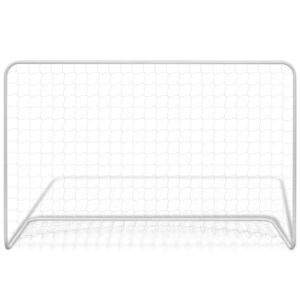 Futbalová bránka so sieťou 182x61x122 cm oceľová biela Produkt