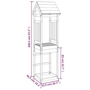 Produkt  Hracia veža 52,5x46,5x206,5 cm impregnované drevo borovica