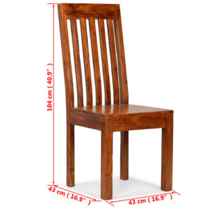 Obrázok  Jedálenské stoličky 2 ks, drevený masív s medovým náterom
