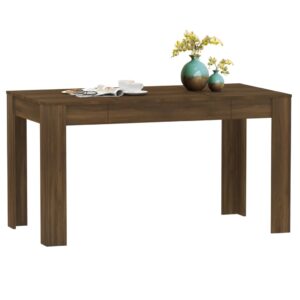 Jedálenský stôl hnedý dub 140x74,5x76 cm spracované drevo - eshop