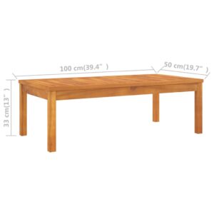 Konferenčný stolík 100x50x33 cm masívne akáciové drevo - eshop