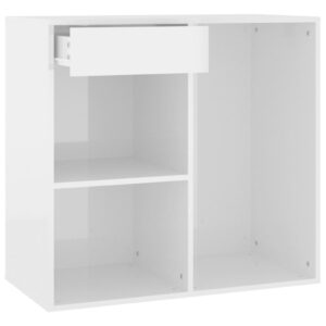 Kozmetická skrinka, lesklá biela 80x40x75 cm, kompozitné drevo Produkt