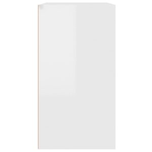 Fotka  Kozmetická skrinka, lesklá biela 80x40x75 cm, kompozitné drevo