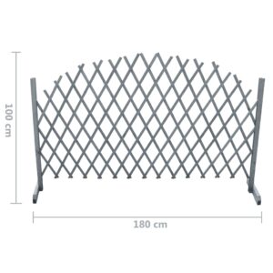 Mriežkový plot masívne jedľové drevo 1,8x1 m sivý Obrázok