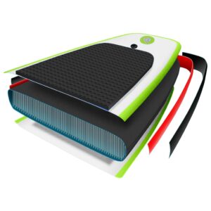 Nafukovací Stand up paddleboard, zeleno biely - eshop