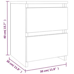 Nočné stolíky 2 ks dymový dub 30x30x40 cm spracované drevo - predaj