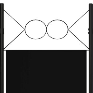 Fotka  Paraván s 5 panelmi, čierny 200x180 cm