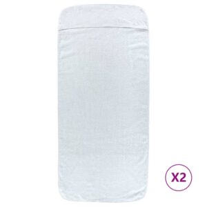 Plážové uteráky 2 ks biele 75x200 cm látka 400 GSM Foto