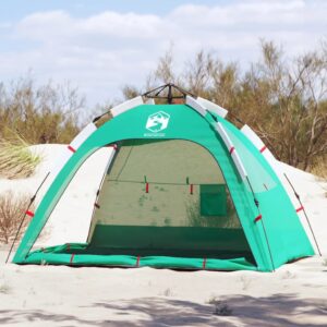 Plážový stan pre 2 osoby morský zelený rýchloupínací vodoodolný
