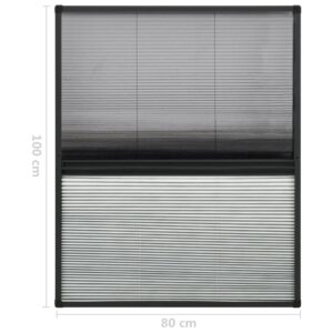Plisovaná okenná sieťka proti hmyzu s roletou hliník 80x100 cm - predaj