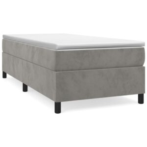 Posteľný rám na boxspring bledosivý 90x200 cm, zamat Produkt