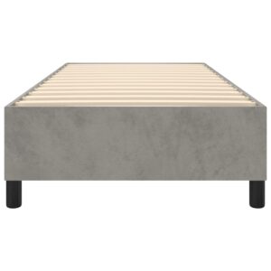 Fotka  Posteľný rám na boxspring bledosivý 90x200 cm, zamat