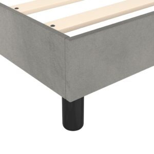 Posteľný rám na boxspring bledosivý 90x200 cm, zamat - predaj