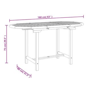 Predlžovací záhradný stôl 110-160x80x75 cm masívny teak - predaj