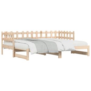 Rozkladacia denná posteľ 2x(80x200) cm borovicový masív Produkt