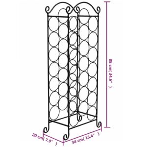 Fotka  Stojan na víno na 21 fliaš, kovový