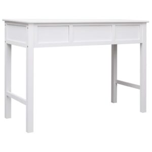 Fotka  Stôl biely 108x45x76 cm masívne drevo paulovnia