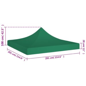 Fotka  Strecha na párty stan 3x3 m, zelená 270 g/m²