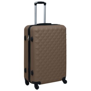 Súprava cestovných kufrov s tvrdým krytom 3 ks hnedá ABS Foto