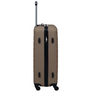 Súprava cestovných kufrov s tvrdým krytom 3 ks hnedá ABS Obrázok