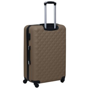 Fotka  Súprava cestovných kufrov s tvrdým krytom 3 ks hnedá ABS