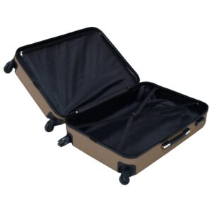 Súprava cestovných kufrov s tvrdým krytom 3 ks hnedá ABS - eshop