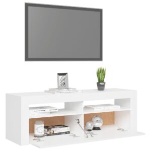 TV skrinka s LED svetlami biela 120x35x40 cm - predaj