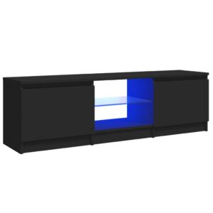 TV skrinka s LED svetlami čierna 120x30x35,5 cm Produkt