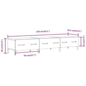 Foto  TV skrinka vo farbe dubu sonoma 150x34,5x30 cm spracované drevo