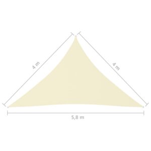 Tieniaca plachta oxfordská látka trojuholníková 4x4x5,8 m - eshop