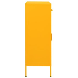 Úložná skrinka horčicovo-žltá 80x35x101,5 cm oceľ Obrázok