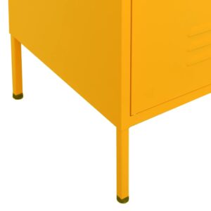 Úložná skrinka horčicovo-žltá 80x35x101,5 cm oceľ - eshop