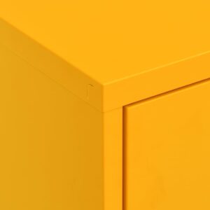 Úložná skrinka horčicovo-žltá 80x35x101,5 cm oceľ - predaj