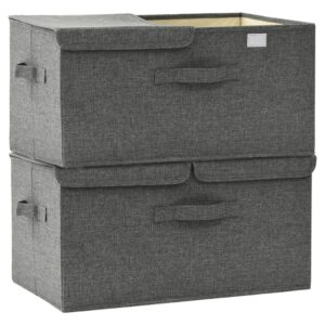 Úložné boxy 2 ks látkové 50x30x25 cm antracitové - eshop