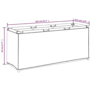 Obrázok  Úložný box, krémový 105x34,5x45 cm, látka