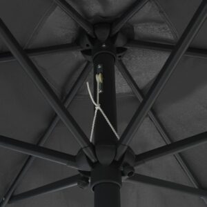 Fotka  Vonkajší slnečník s hliníkovou tyčou antracitový 270x246 cm