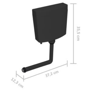 WC nádržka so spodným prívodom vody 3/6 l, čierna - predaj