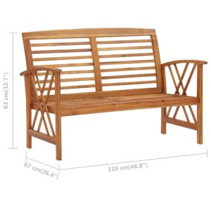 Záhradná lavička 119 cm akáciový masív - predaj
