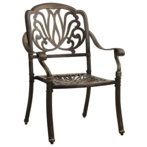 Záhradné stoličky 2 ks odlievaný hliník bronzové Produkt