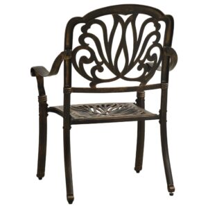 Fotka  Záhradné stoličky 2 ks odlievaný hliník bronzové