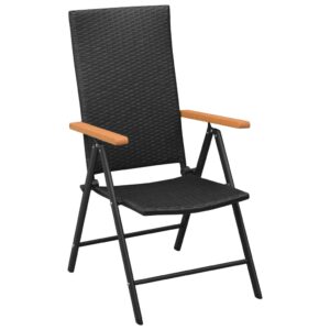 Záhradné stoličky 4 ks polyratan čierne Produkt