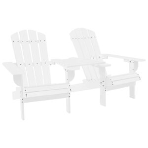 Záhradné stoličky Adirondack+stolík, jedľový masív, biele